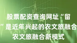 股票配资查询网址“留树观景”是近年兴起的农文旅融合新模式